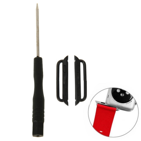 2 pièces pour Apple Watch 42 mm connecteur cinturino en métal fibbia en métal avec instrument cacciaviti
