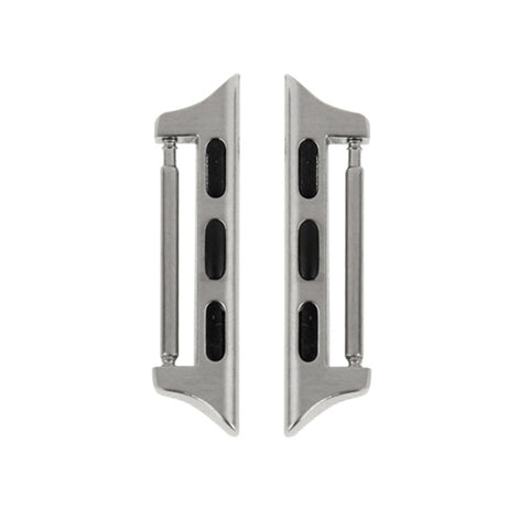 2 pièces pour Apple Watch 42 mm cinturino en métal connecteur fibbia en métal, Argent