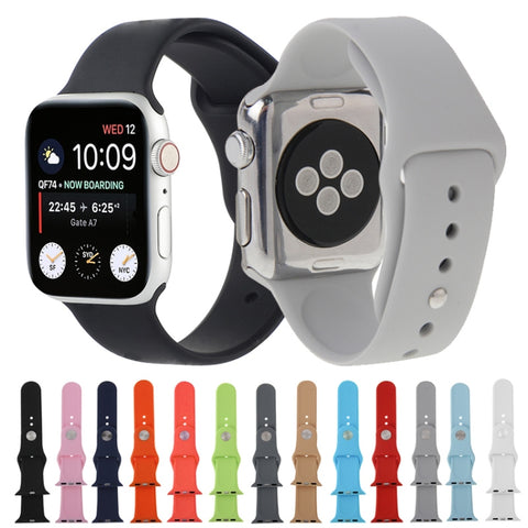 Pour Apple Watch Sport Ceinture sportive en gomme avec de nouvelles spécifications de 38 mm avec pince à brocher et à replier