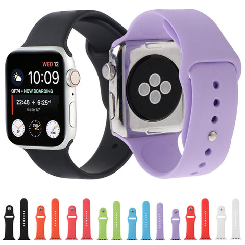 Pour Apple Watch Sport Ceinture sportive en caoutchouc avec de nouvelles spécifications de 42 mm avec pince à brocher et replier