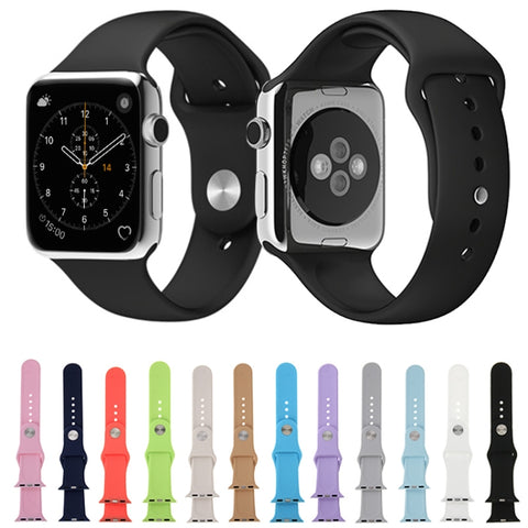 Per Apple Watch Sport Cinturino sportivo in gomma più lungo ad alte prestazioni da 42 mm con chiusura Pin-and-tuck