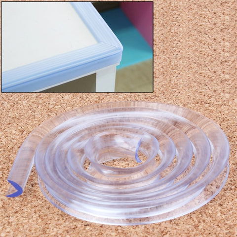 Coussin pour bord morbide du tapis pour bureau de sécurité pour enfants, longueur : 1 m, 100 cm (Transparent)