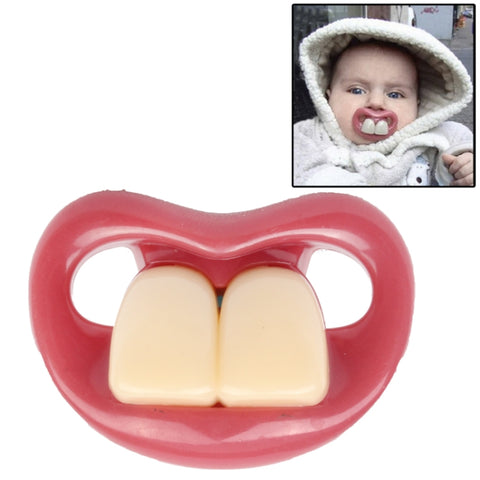 Capezzolo pour bambini en silicone avec dents antérieures, sûr et divertissant, Funny Baby Nipple