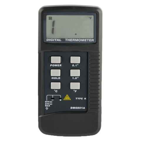 Thermomètre numérique avec capteur de type K, DM6801A