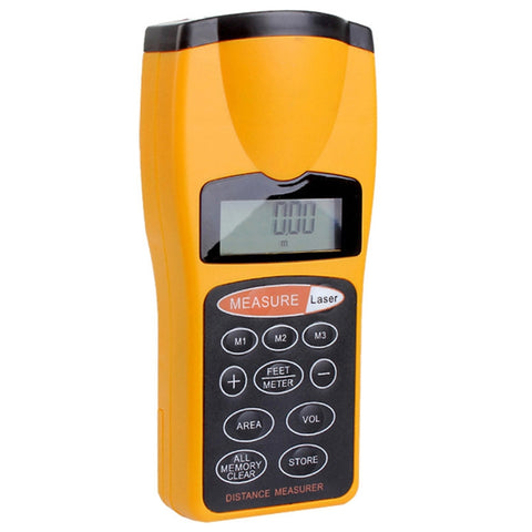 Capteur de distance à ultrasons LCD de 1,8 pouces avec point laser rouge, CP-3007 (1,5-60 pieds), CP-3007