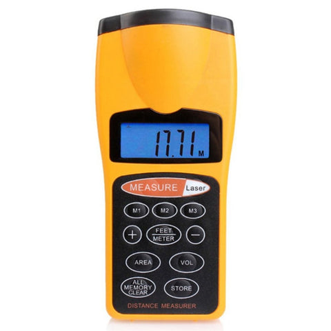 Capteur de distance à ultrasons LCD de 1,8 pouces avec point laser rouge, CP-3007 (1,5-60 pieds), CP-3007