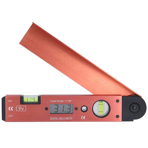 Misuratore angolare digitale con display LCD et livella a bolla d'aria