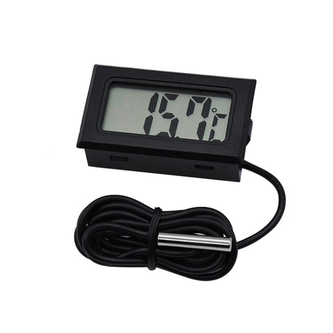 Mini termometro digitale LCD per frigorifero/congelatore, dimensioni inserto 46 mm x 26,6 mm, lunghezza cavo 1 m, PT-2