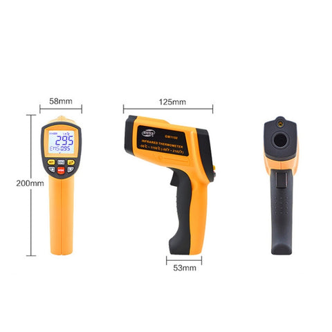 Thermomètre infrarouge, intervalle de température : -50 - 700 degrés Celsius, GM700
