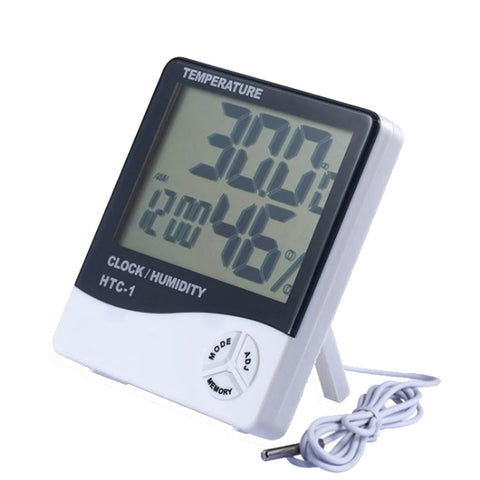 Misurateur numérique de température et d'humidité LCD à 3,8 pouces avec horloge/calendrier (HTC-1), HTC-1