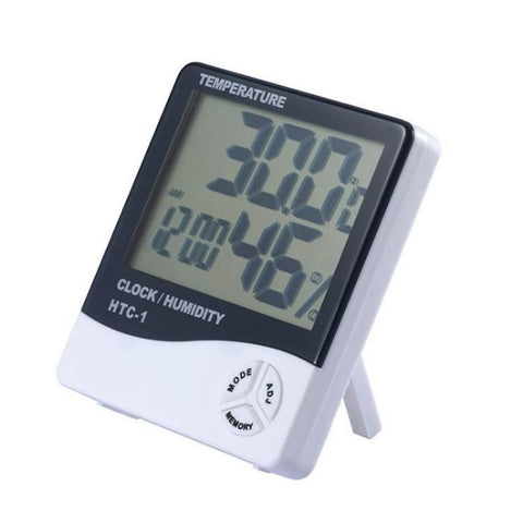 Misurateur numérique de température et d'humidité LCD à 3,8 pouces avec horloge/calendrier (HTC-1), HTC-1