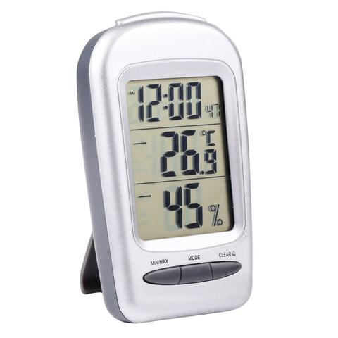Thermomètre igrometro de tavolo digitale LCD pour interni con data/orologio/avviso gelamento, W240