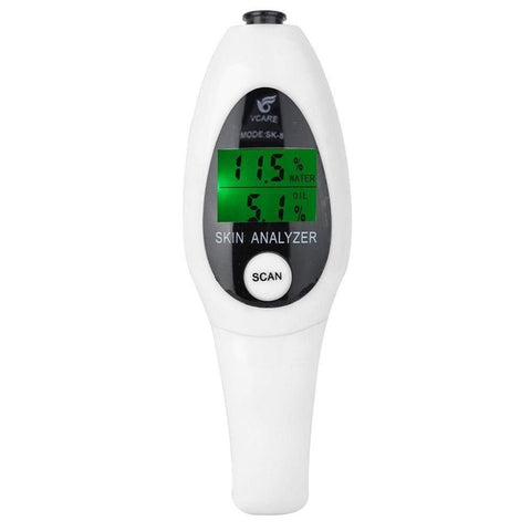 Mini analizzatore del contenuto di olio di umidità del tester digitale per la cura della pelle dell'umidità LCD portatile, Mini
