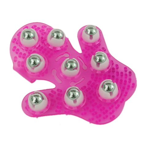 Massaggiatore meridiano a sfera portatile a forma di palmo ispessito, Nine balls Blue, Nine balls Magenta