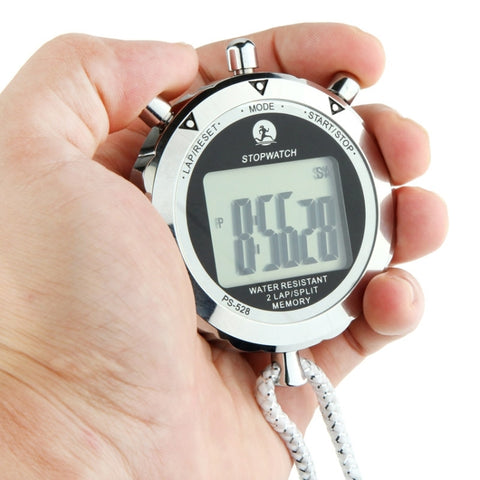 PS528 Chronomètre en métal Chronographe professionnel LCD numérique portable Contacteur sportif avec ceinture, PS528