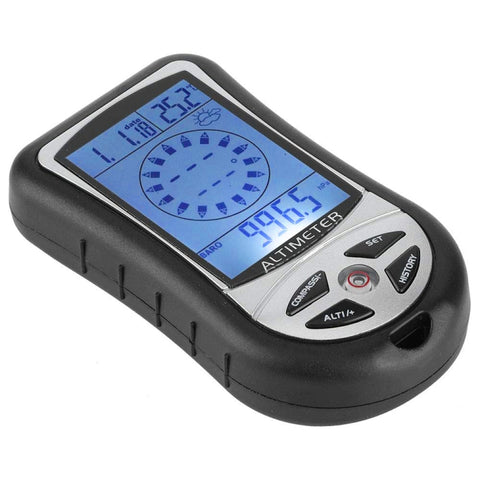 8 en 1 (altimetro + meteo + altitudine + bussola + termometro + orologio + Calendario + retroilluminazione a LED) Orologio altimetro digitale multifunzione bussola, 8 en 1
