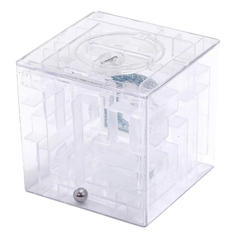 Puzzle 3D, cadeau transparent pour l'argent du risque avec le laboratoire de deniers, pièce d'économie de puzzle 3D