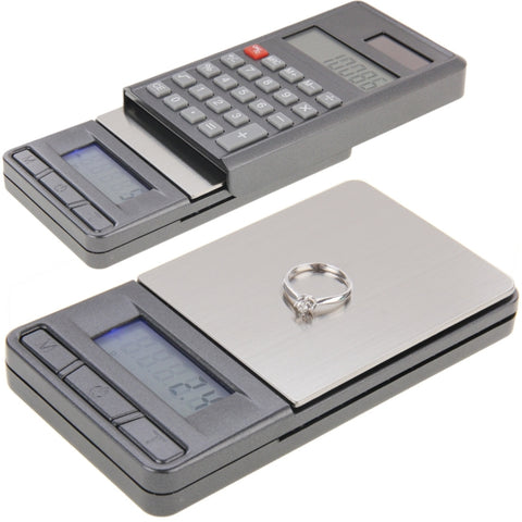 Bilancia digitale per gioielli 2 in 1 tascabile electronica 1000 gx 0,1 g + calcolatrice avec display LCD a cifre, 1000g x 0.1g