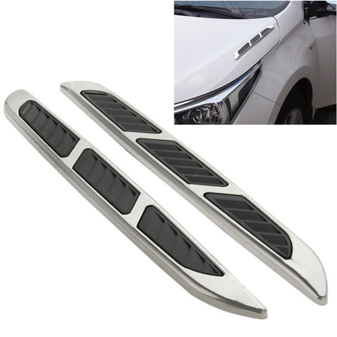 2 autocollants pour le pare-brise du miroir du flux d'air du cofano pour la décoration de la voiture, dimensions : 36,5 cm x 3,5 cm x 1 cm, taille : 36,5 cm x 3,5 cm x 1 cm.