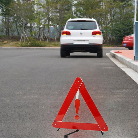 Panneau d'avertissement de sécurité triangulaire à rayures, dimensions: 39,5 cm x 35 cm, panneau réfléchissant pliable