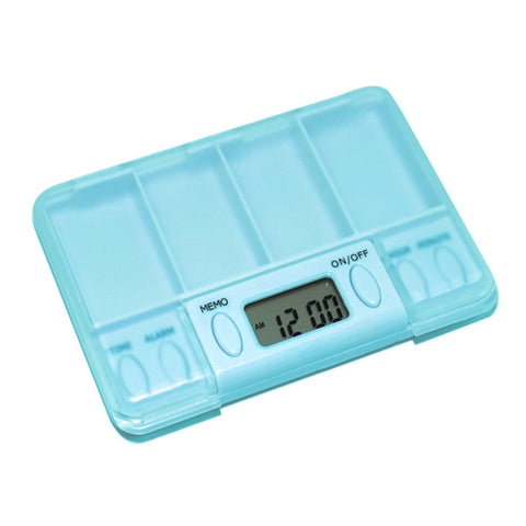 Promemoria portatile trasparente per pillole da viaggio Multi-allarme