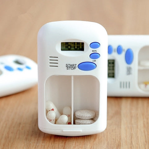 Scatola di medicinali promemoria per pillole con timer multi-allarme portatile intelligente