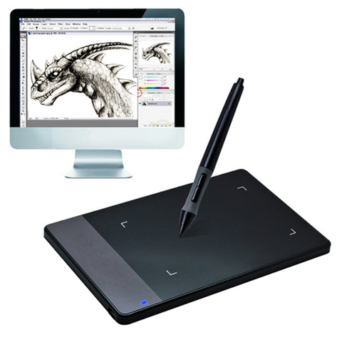 HUION 420 Plan de travail pour tablette numérique style portable Smart 4,0 x 2,23 pouces 4000LPI avec plume numérique, 420