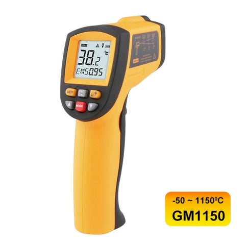 Termometro a infrarossi, intervallo di temperatura: -50 - 1150 gradi Celsius, GM1150