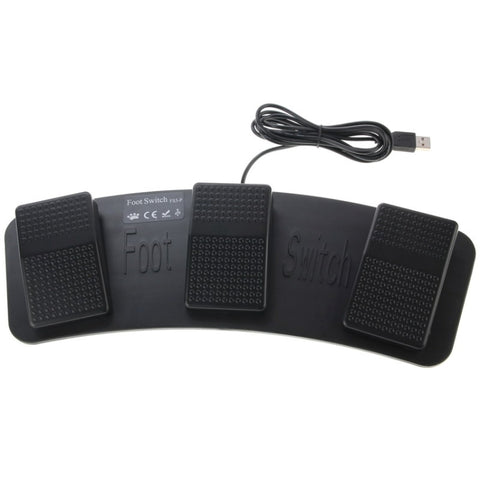 Interruttore a pedale USB a tripla azione per PC, 2 Foot Switch