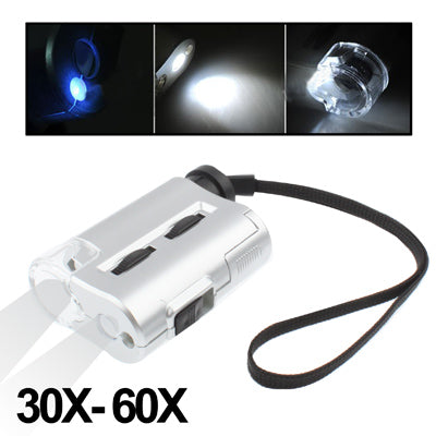 Pocket Microscope 30X-60X with LED Lights for Inspection