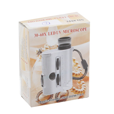 Pocket Microscope 30X-60X with LED Lights for Inspection