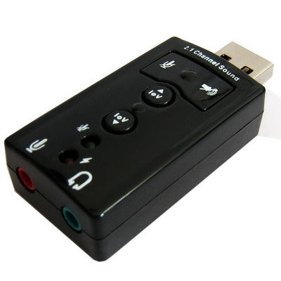 Adaptateur audio USB vers canal 2.1, plastique 2.1 canaux noir