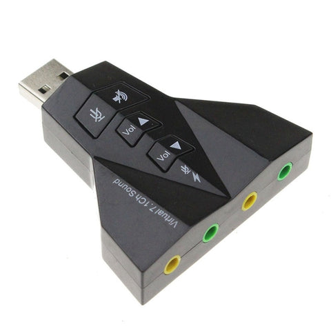 Adaptateur audio USB vers canal 2.1 (double micro-fono USB, double brassard USB)