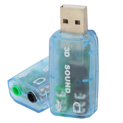 Adaptateur pour fiche audio externe USB DSP 5.1 canal mono, Plastique 5.1 Canaux Bleu