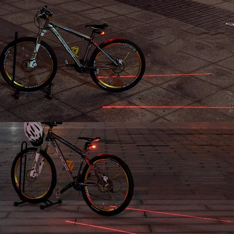 Bicycle LED Light Laser Night Mountain Bike Tail Light Taillight MTB Safety Warning Bicycle Rear Light Lamp Bycycle Light, Red