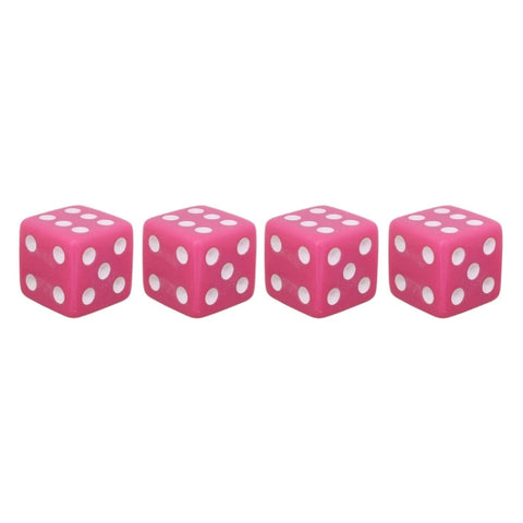 Cappucci per valvole pneumatici per auto in plastica stile dado universali da 8 mm, confezione da 4, Dice Shape 3 Magenta, Dice Shape 3, Dice Style 3