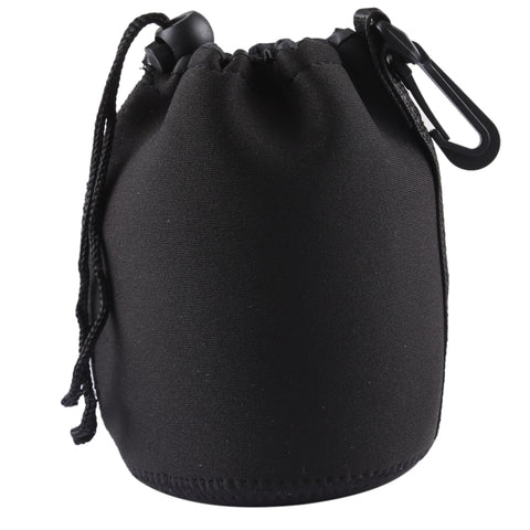 Borsa per il trasporto dell'obiettivo della fotocamera reflex in neoprene con moschettone, dimensioni: 10x14 cm, Size: 10x14cm