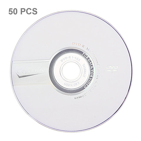 DVD-R vierges de 12 cm, 4,7 Go/120 minutes, configuration de 50, 4,7 Go/120 minutes