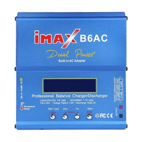 Batterie avec bilan de batterie Lipo LCD RC iMAX B6AC de 2,6 pouces (100-240 V/épine UE), B6AC