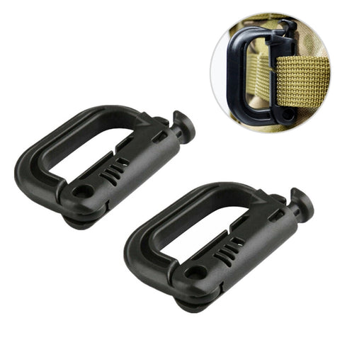 Moschettone portable en plastique, 4 pièces dans une configuration, le prix est pour 4 pièces (gris clair), 4 mousquetons en plastique
