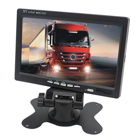 Moniteur pour voiture/télécaméra de surveillance à 7,0 pouces avec support à angle réglable et télécommande, double entrée vidéo, 7,0 pouces, double entrée vidéo