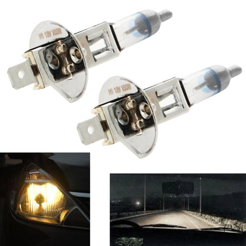 2 lampes pour fari allo xeno H1 12V/55W/4300K/1600lm, blanc chaud, H1