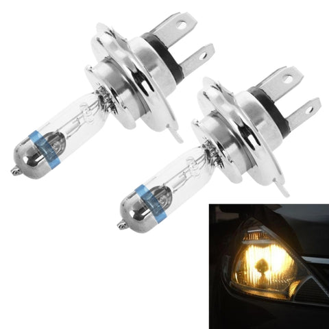 2 lampes pour fari allo xeno H4 12V 60/55W P43T / 4300K ​​/ 2100lm, blanc chaud, H4