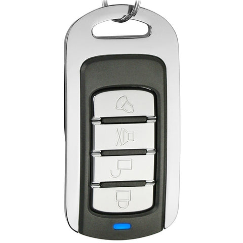 Télécommander 4 touches avec code d'apprentissage en métal 315 MHz pour la porte du garage de la voiture (noir + argent), 315 MHz