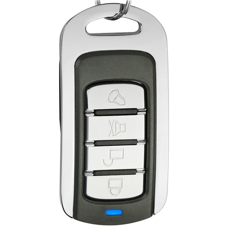 433MHz Metal Learning Code 4 Keys Remote Control for Car Garage Door (Black + Silver), 433MHz
