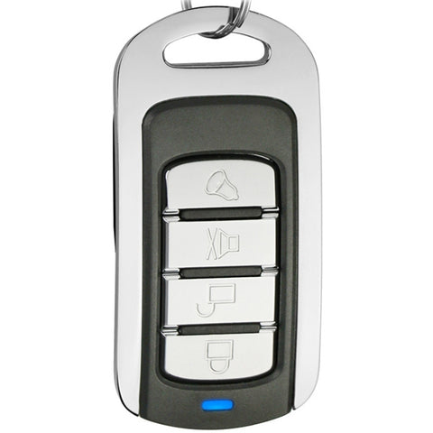 Télécommander 4 touches avec code d'apprentissage en métal 433 MHz pour la porte du garage de la voiture (noir + argent), 433 MHz