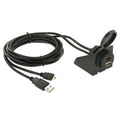 USB 2.0 & Micro HDMI (Type-D) Male to USB 2.0 & HDMI (Type-A) Female Adapter Cable with Car Flush Mount, Length: 2m                                     ...