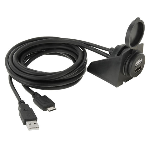 Adaptateur secteur USB 2.0 et Mini HDMI (type C) masqué vers USB 2.0 et HDMI (type A) femme avec montage à montage automatique, longueur : 2 m, USB 2.0 et Mini HDMI mâle vers USB 2.0 et HDMI femelle