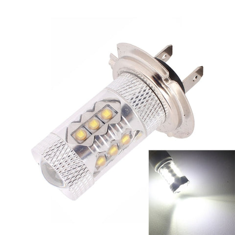 Fendinebbia pour voiture H7 80W 800LM 6500K lumière blanche 16-3535-LED, courante constante, DC12-24V, H7