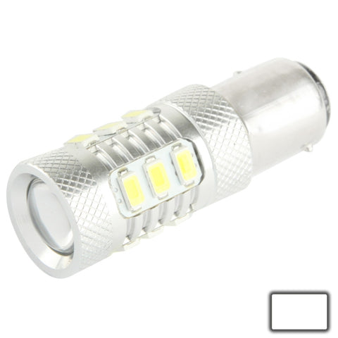 1157 Feu stop LED blanc 11 W pour véhicule, CC 12-30 V, 12 LED SMD 5630 + 1 LED CREE 5 W, LED blanche 11 W